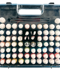 Ozzie Collectables All Board Games Vallejo Model Colour - Set 72 Military Colours + Brushes Plastic Case Set