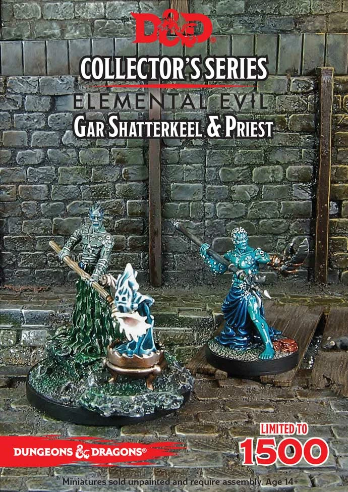 D&D Collectors Series Miniatures Elemental Evil Gar Shatterkeel & Water Priest (2 Figs) Dungeons & Dragons 1 D&D Collectors Series Miniatures Elemental Evil Gar Shatterkeel & Water Priest (2 Figs) Dungeons & Dragons