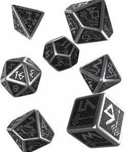 Ozzie Collectables All Board Games Q Workshop Dwarven Metal & Black Dice Set 7
