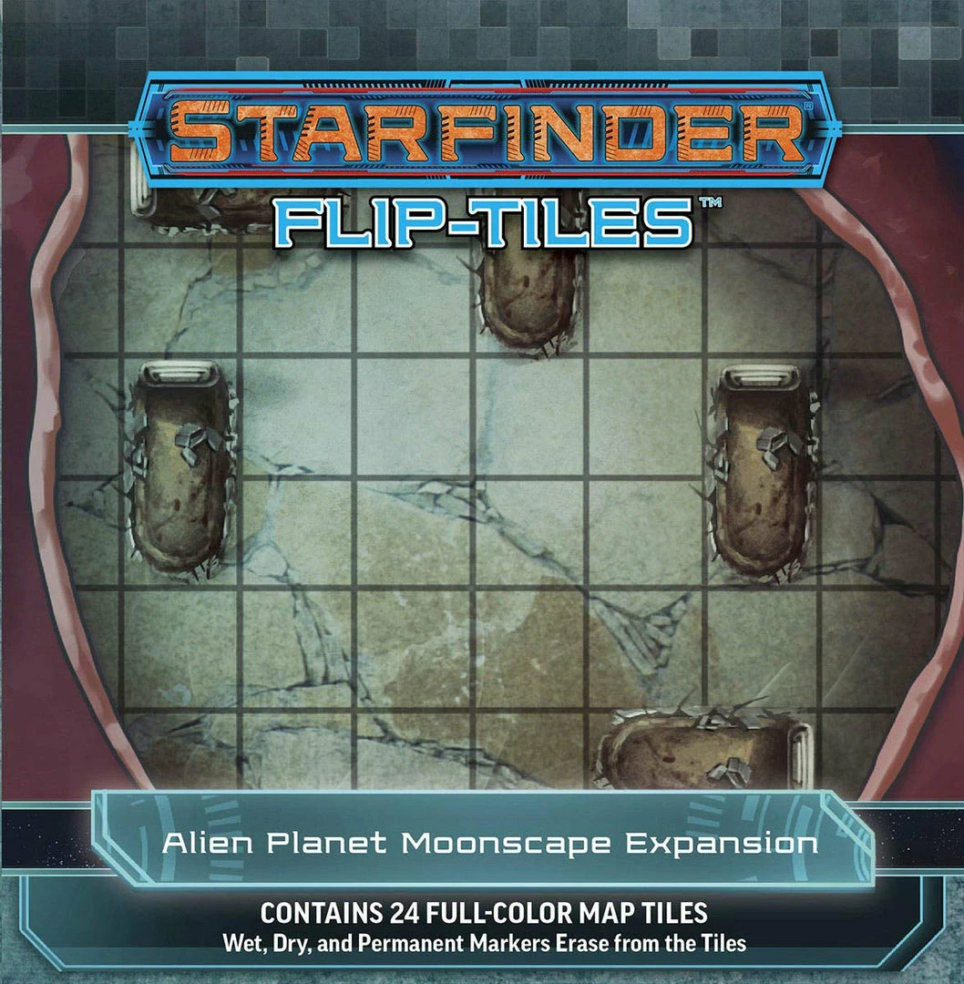 Pathfinder RPG Flip Tiles: Alien Planet Moonscape Expansion 1 Pathfinder RPG Flip Tiles: Alien Planet Moonscape Expansion
