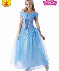 Rubies Deerfield Cinderella Live Action Deluxe Costume, Adult Disney Princess