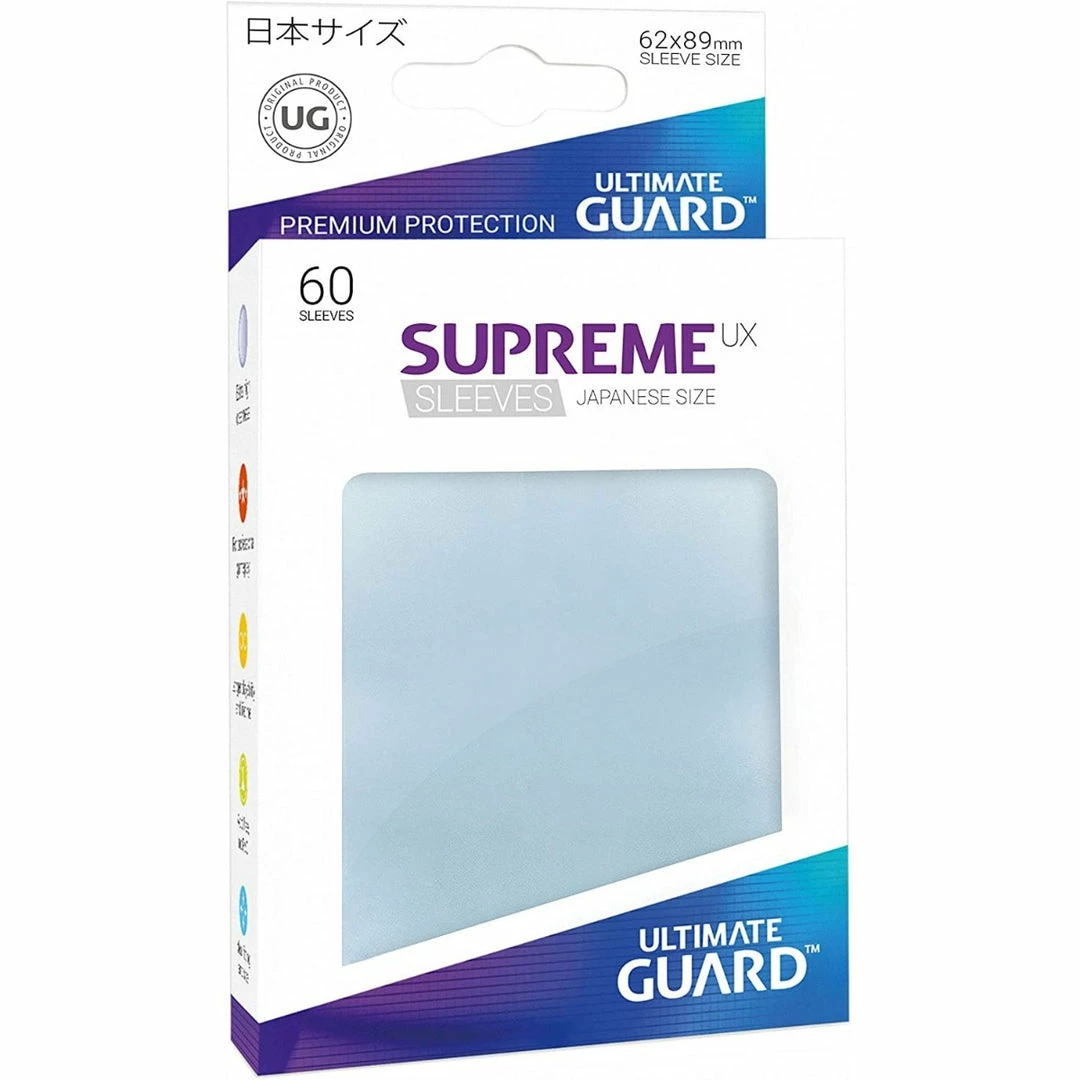 Ozzie Collectables Ultimate Guard Supreme UX Sleeves Japanese Size Matte Transparent (60) 2 Ozzie Collectables Ultimate Guard Supreme UX Sleeves Japanese Size Matte Transparent (60)