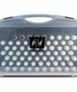 Ozzie Collectables All Board Games Vallejo Model Colour - Set 72 Military Colours + Brushes Plastic Case Set