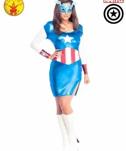 Rubies Deerfield American Dream Sexy Costume, Adult Captain America