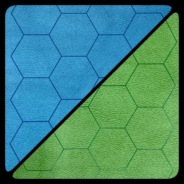 Ozzie Collectables CHX 96465 Reversible Battlemat 1" Squares Blue-Green (23 1/2 X 26) 2 Ozzie Collectables CHX 96465 Reversible Battlemat 1" Squares Blue-Green (23 1/2 X 26)