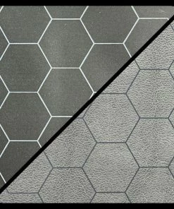 Ozzie Collectables All Board Games CHX 97680 Reversible Megamat 1" Hexes Black-Grey (34½ X 48)