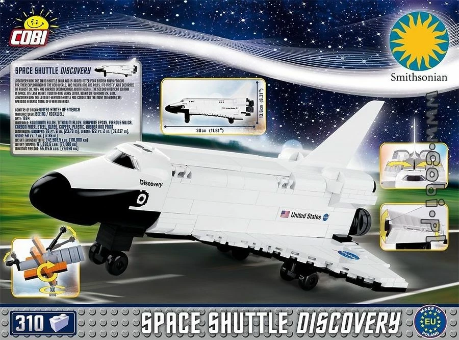 Cobi Construction Sets Smithsonian - 310 Piece Space Shuttle Discovery 2 Cobi Construction Sets Smithsonian - 310 Piece Space Shuttle Discovery