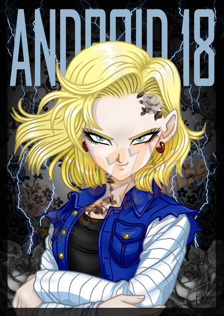 RoseDemon Staff Picks Dragon Ball Z - Android 18 - Rose Demon Art Print Poster 1 RoseDemon Staff Picks Dragon Ball Z - Android 18 - Rose Demon Art Print Poster