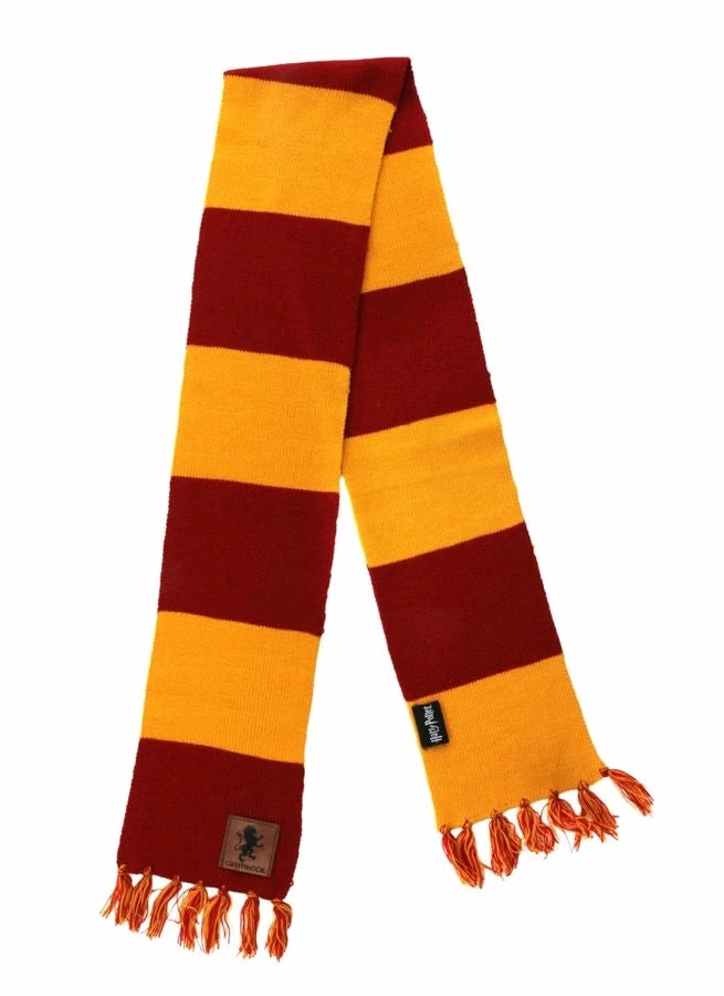 Elope Harry Potter - Gryffindor Patch Striped Scarf 1 Elope Harry Potter - Gryffindor Patch Striped Scarf