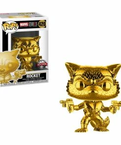 Funko POP! Vinyls Marvel Studios - 10th Anniversary Rocket Raccoon Gold Chrome US Exclusive Pop! Vinyl
