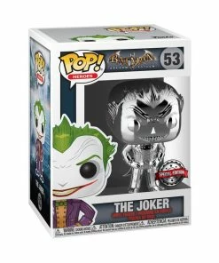 Funko Batman: Arkham Asylum - The Joker Silver Chrome US Exclusive Pop! Vinyl