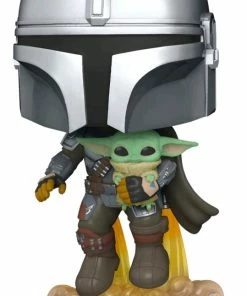 Funko Star Wars: The Mandalorian - Mandalorian With The Child Jetpack Flying Pop! Vinyl POP! Vinyls