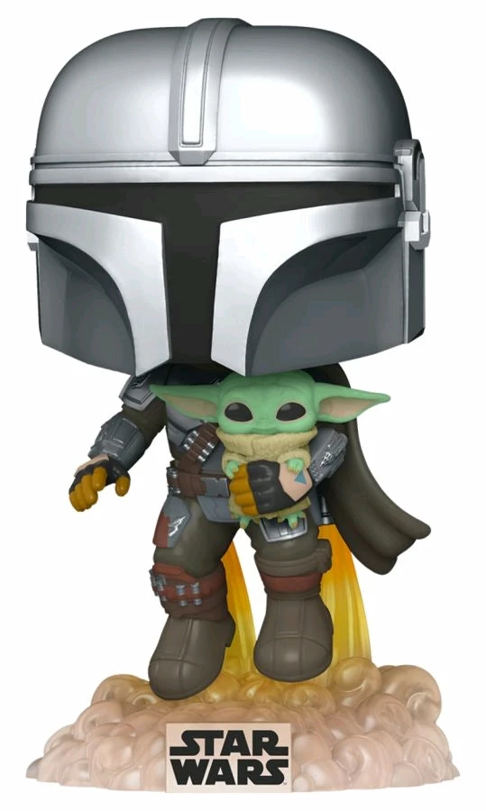 Funko Star Wars: The Mandalorian - Mandalorian With The Child Jetpack Flying Pop! Vinyl POP! Vinyls 1 Funko Star Wars: The Mandalorian - Mandalorian With The Child Jetpack Flying Pop! Vinyl POP! Vinyls