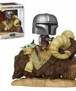 Funko Collections Star Wars: The Mandalorian - Mandalorian And The Child On Bantha Pop! Deluxe