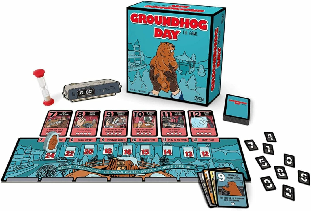 Funko Groundhog Day - The Game & Punxsutawney Phil Flocked US Exclusive Pop! Vinyl Bundle 3 Funko Groundhog Day - The Game & Punxsutawney Phil Flocked US Exclusive Pop! Vinyl Bundle