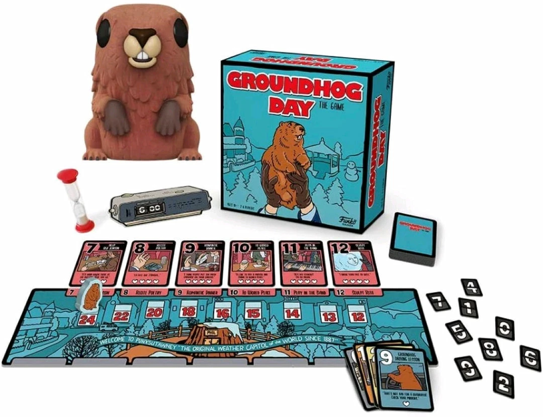 Funko Groundhog Day - The Game & Punxsutawney Phil Flocked US Exclusive Pop! Vinyl Bundle 1 Funko Groundhog Day - The Game & Punxsutawney Phil Flocked US Exclusive Pop! Vinyl Bundle
