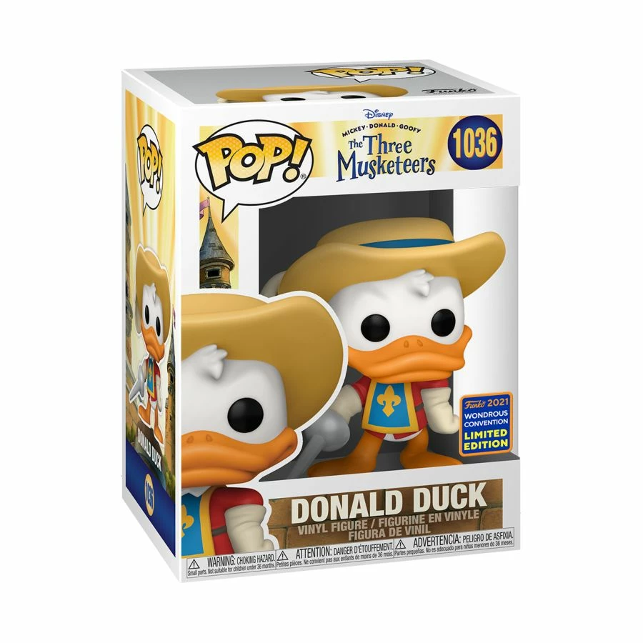 Funko POP! Vinyls Disney's The Three Musketeers - Donald Duck WC21 US Exclusive Pop! Vinyl 3 Funko POP! Vinyls Disney's The Three Musketeers - Donald Duck WC21 US Exclusive Pop! Vinyl