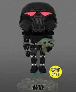 Funko Collections Star Wars: The Mandalorian - Darktrooper & Child Glow US Exclusive Pop! Vinyl