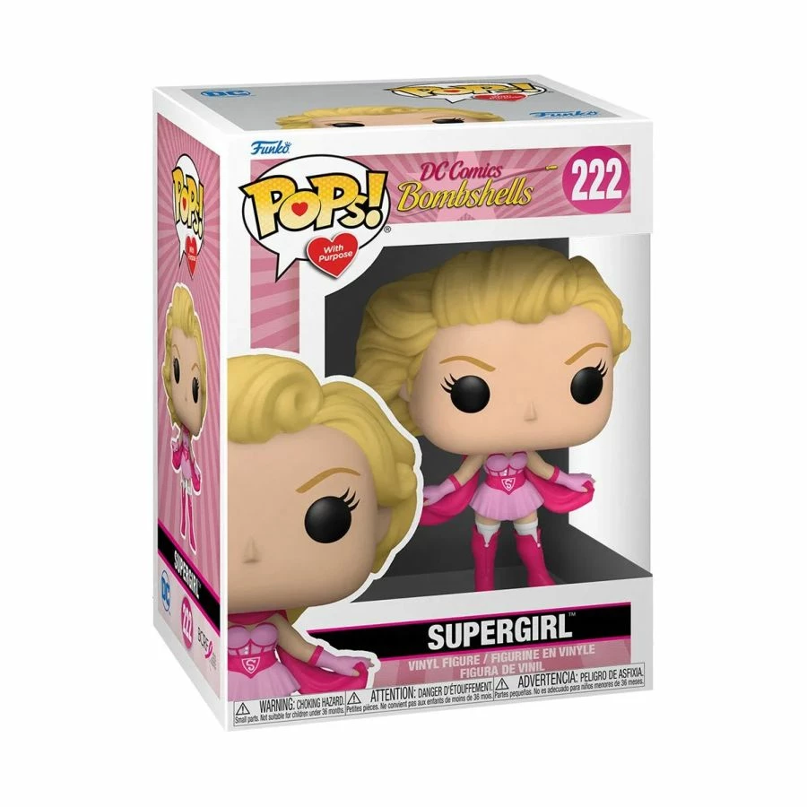 Funko Collections DC Comics Bombshells - Supergirl Breast Cancer Awareness Pop! Vinyl 2 Funko Collections DC Comics Bombshells - Supergirl Breast Cancer Awareness Pop! Vinyl