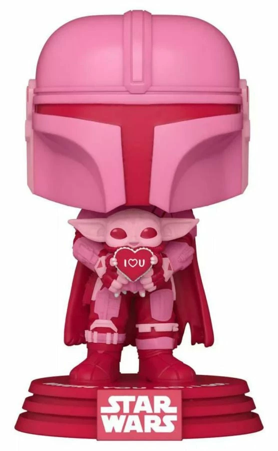 Funko Star Wars - The Mandalorian With Grogu Valentine US Exclusive Pop! Vinyl Collections 1 Funko Star Wars - The Mandalorian With Grogu Valentine US Exclusive Pop! Vinyl Collections