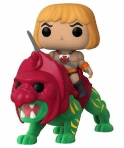 Funko Masters Of The Universe - He-Man On Battlecat Flocked US Exclusive Pop! Ride Collections