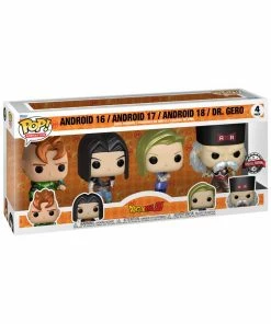 Funko Collections Dragon Ball Z - Android 16, Android 17, Android 18 & Dr Gero US Exclusive Pop! 4-Pack