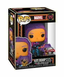 Funko Marvel Comics - Kate Bishop & Lucky The Pizza Dog Black Light US Exclusive Pop! Vinyl
