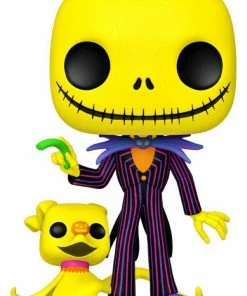 Funko The Nightmare Before Christmas - Jack Skellington & Zero Black Light 10" Pop! Vinyl