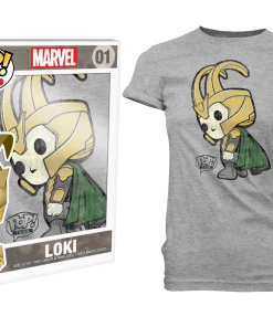 Funko Collections Marvel Comics - Loki Pop! T-Shirt Womens Grey S