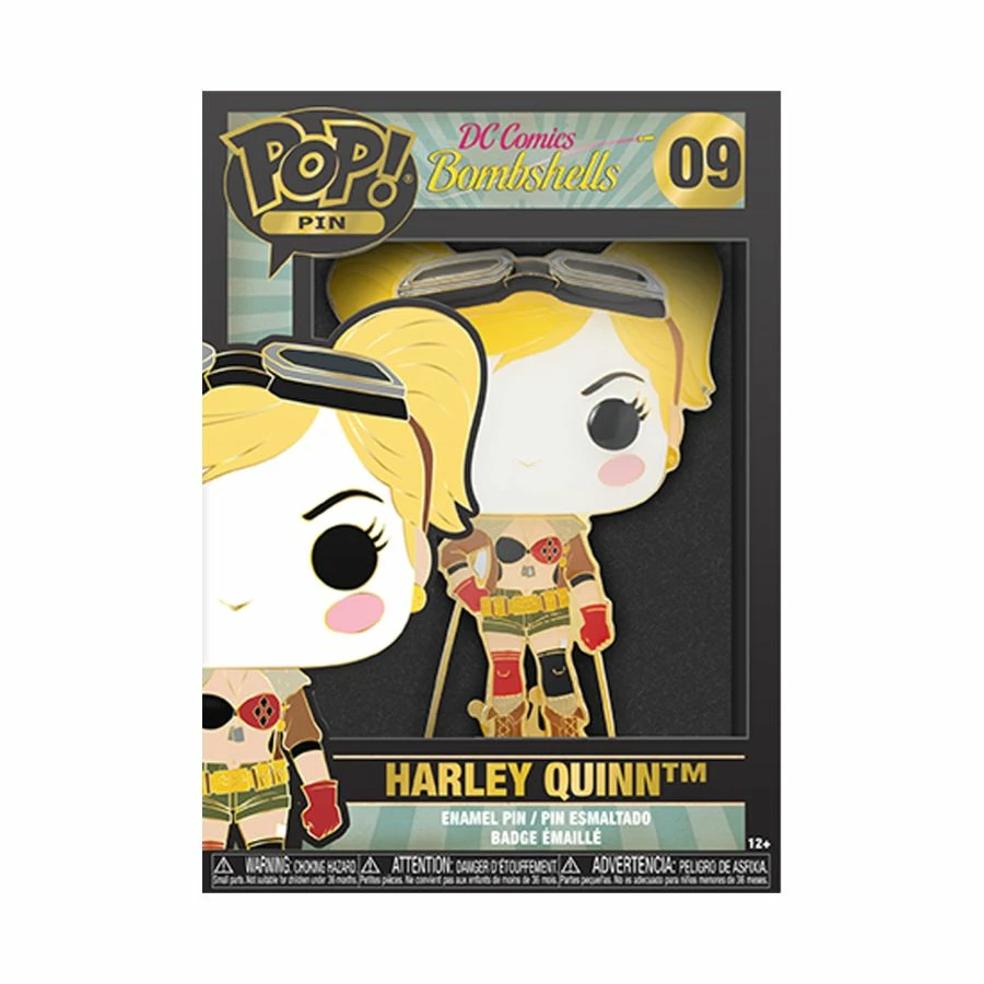 Funko DC Bombshells - Harley Quinn 4" Pop! Enamel Pin 2 Funko DC Bombshells - Harley Quinn 4" Pop! Enamel Pin