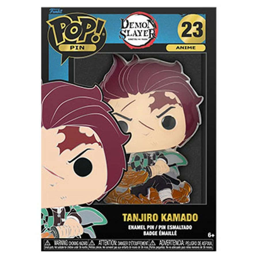 Funko Demon Slayer - Tanjiro Kamado 4" Pop! Enamel Pin Collections 2 Funko Demon Slayer - Tanjiro Kamado 4" Pop! Enamel Pin Collections