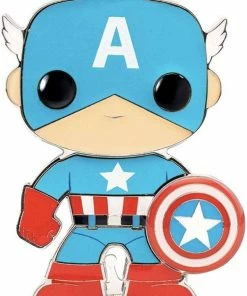 Funko Marvel Comics - Captain America 4" Pop! Enamel Pin Collections