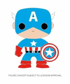 Funko Marvel Comics - Captain America 4" Pop! Enamel Pin Collections