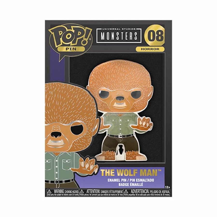 Funko Universal Monsters - Wolf Man 4" Pop! Enamel Pin Collections 3 Funko Universal Monsters - Wolf Man 4" Pop! Enamel Pin Collections