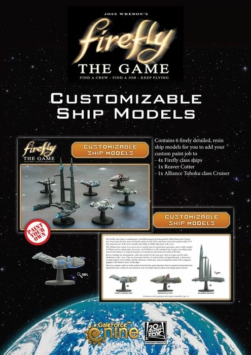 Gale Force 9 Firefly - The Game Customisable Ship Models 2 Gale Force 9 Firefly - The Game Customisable Ship Models