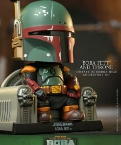 Funko Star Wars: Book Of Boba Fett - Boba Fett On Throne Cosbaby Set Collections