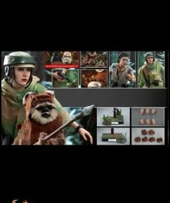 Hot Toys Star Wars - Leia & Wicket Return Of The Jedi 1:6 Scale Acton Figure