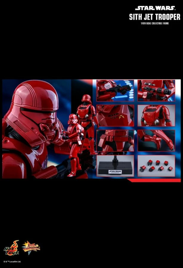 Hot Toys Star Wars - Sith Jet Trooper Episode IX Rise Of Skywalker 1:6 Scale 12" Action Figure 7 Hot Toys Star Wars - Sith Jet Trooper Episode IX Rise Of Skywalker 1:6 Scale 12" Action Figure