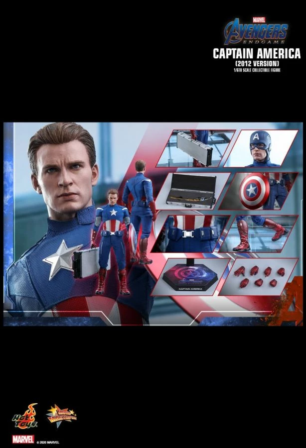 Hot Toys Avengers 4: Endgame - Captain America 2012 1:6 Scale 12" Action Figure 8 Hot Toys Avengers 4: Endgame - Captain America 2012 1:6 Scale 12" Action Figure