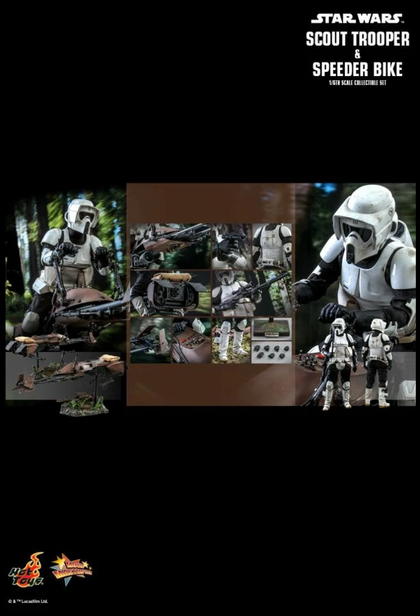 Hot Toys Star Wars - Scout Trooper & Speederbike Return Of The Jedi 1:6 Scale 12" Action Figure 10 Hot Toys Star Wars - Scout Trooper & Speederbike Return Of The Jedi 1:6 Scale 12" Action Figure