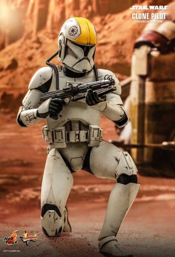 Hot Toys Star Wars - Clone Pilot Attack Of The Clones 1:6 Scale 12" Action Figure 7 Hot Toys Star Wars - Clone Pilot Attack Of The Clones 1:6 Scale 12" Action Figure