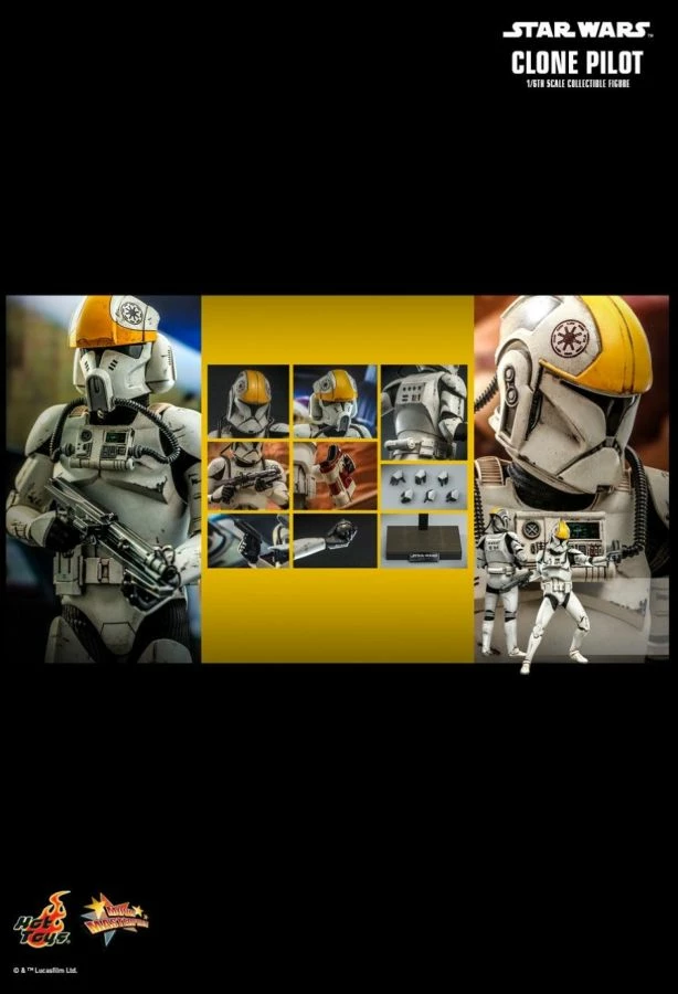 Hot Toys Star Wars - Clone Pilot Attack Of The Clones 1:6 Scale 12" Action Figure 17 Hot Toys Star Wars - Clone Pilot Attack Of The Clones 1:6 Scale 12" Action Figure