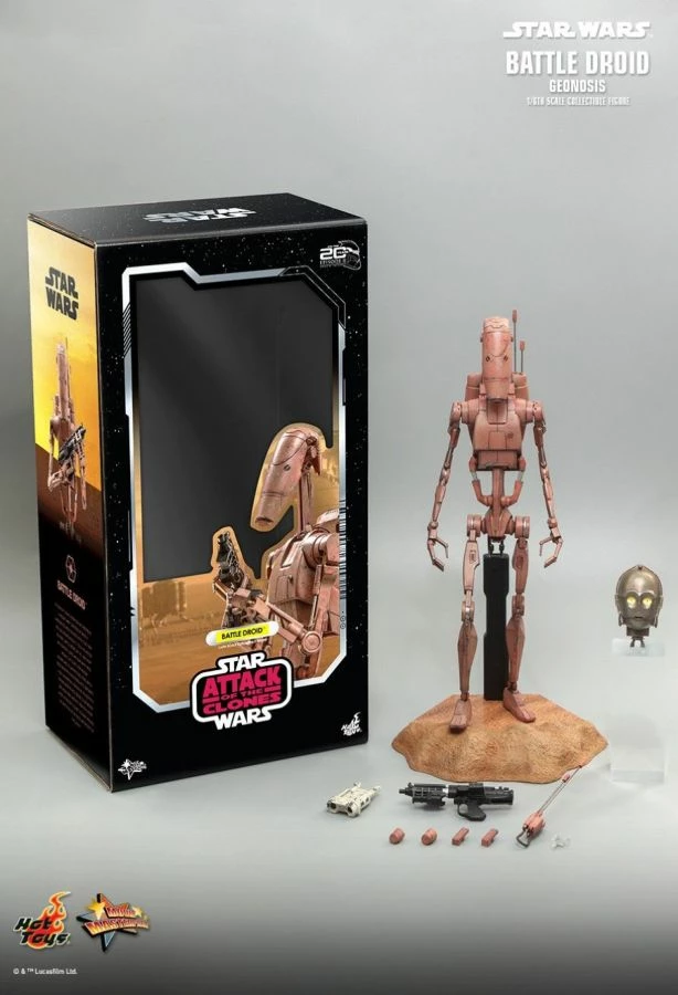 Hot Toys Star Wars - Battle Droid (Geonosis) Attack Of The Clones 1:6 Scale 12" Action Figure 18 Hot Toys Star Wars - Battle Droid (Geonosis) Attack Of The Clones 1:6 Scale 12" Action Figure