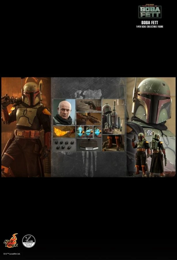 Hot Toys Star Wars: Book Of Boba Fett - Boba Fett Deluxe 1:4 Scale Action Figure 16 Hot Toys Star Wars: Book Of Boba Fett - Boba Fett Deluxe 1:4 Scale Action Figure