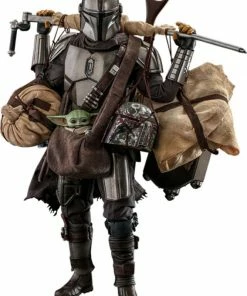 Hot Toys Star Wars: The Mandalorian - Mandalorian & Grogu Deluxe 1:6 Scale Action Figure Set