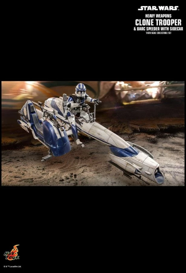 Hot Toys Star Wars - Heavy Weapon Clone Trooper With BARC Speeder 1:6 Scale Action Figure 2 Hot Toys Star Wars - Heavy Weapon Clone Trooper With BARC Speeder 1:6 Scale Action Figure