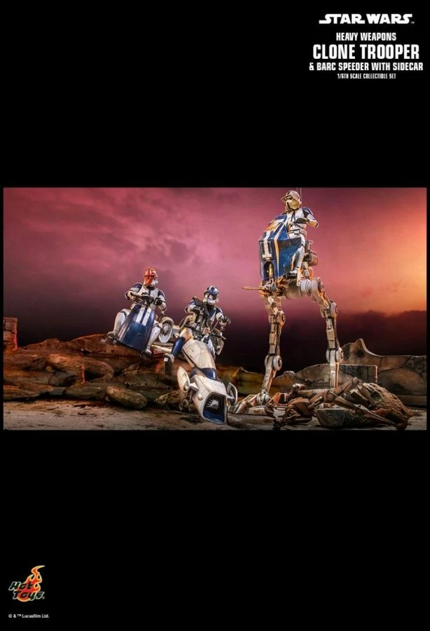 Hot Toys Star Wars - Heavy Weapon Clone Trooper With BARC Speeder 1:6 Scale Action Figure 7 Hot Toys Star Wars - Heavy Weapon Clone Trooper With BARC Speeder 1:6 Scale Action Figure