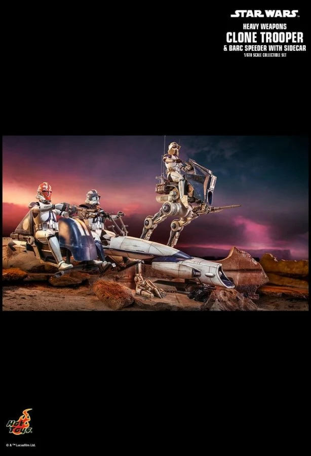 Hot Toys Star Wars - Heavy Weapon Clone Trooper With BARC Speeder 1:6 Scale Action Figure 8 Hot Toys Star Wars - Heavy Weapon Clone Trooper With BARC Speeder 1:6 Scale Action Figure