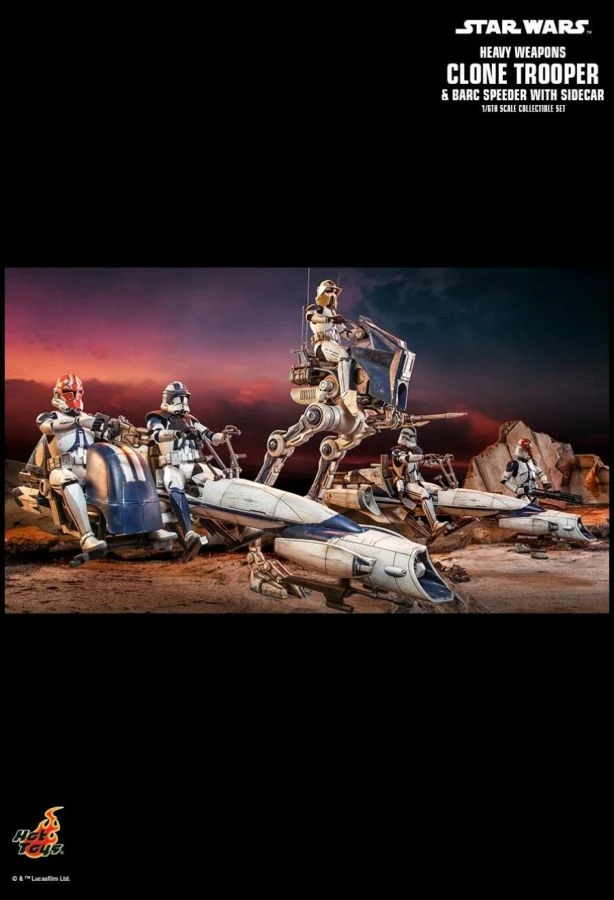 Hot Toys Star Wars - Heavy Weapon Clone Trooper With BARC Speeder 1:6 Scale Action Figure 9 Hot Toys Star Wars - Heavy Weapon Clone Trooper With BARC Speeder 1:6 Scale Action Figure
