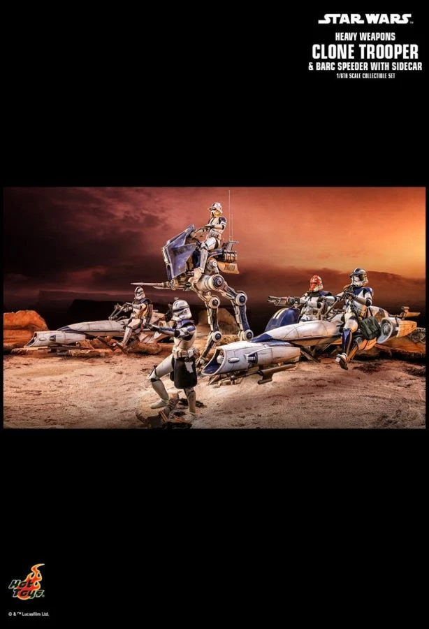 Hot Toys Star Wars - Heavy Weapon Clone Trooper With BARC Speeder 1:6 Scale Action Figure 11 Hot Toys Star Wars - Heavy Weapon Clone Trooper With BARC Speeder 1:6 Scale Action Figure